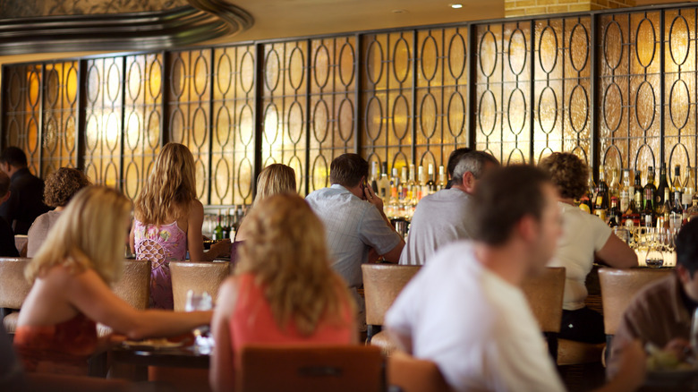 inside a busy restaurant 