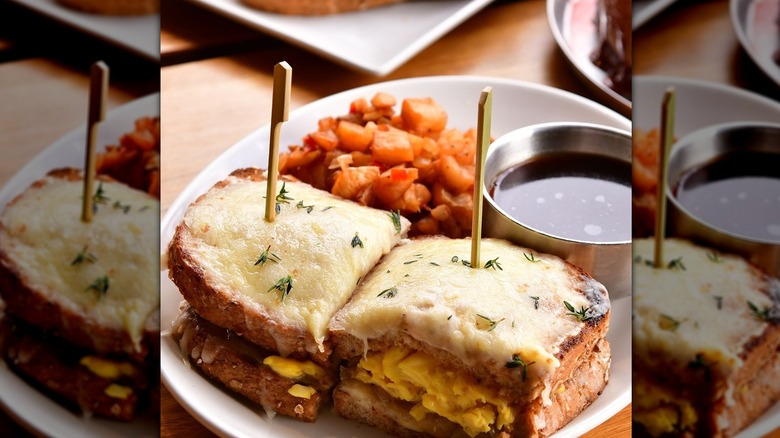 French onion breakfast sandwich