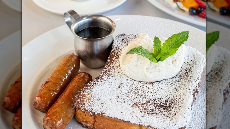 French toast and sausages at Ocean Prime