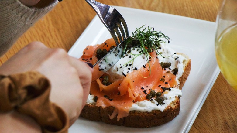 Salmon lox at Urban Farmer Steakhouse