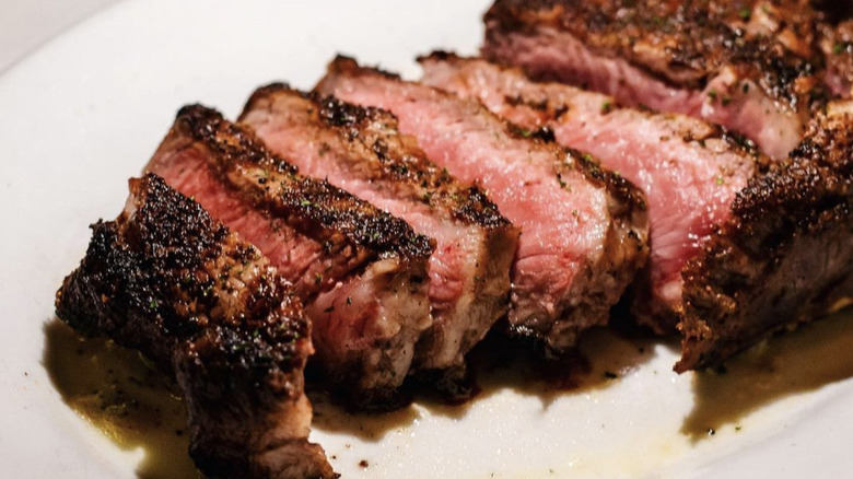 Sliced steak from Ruth's Chris