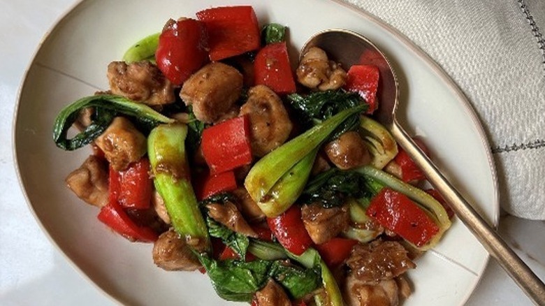 stir-fried chicken and vegetables