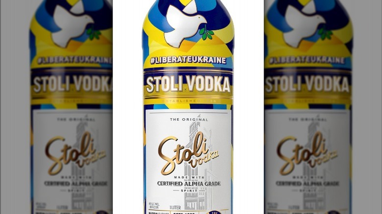 Bottle of Stoli Vodka Limited Release for Ukraine