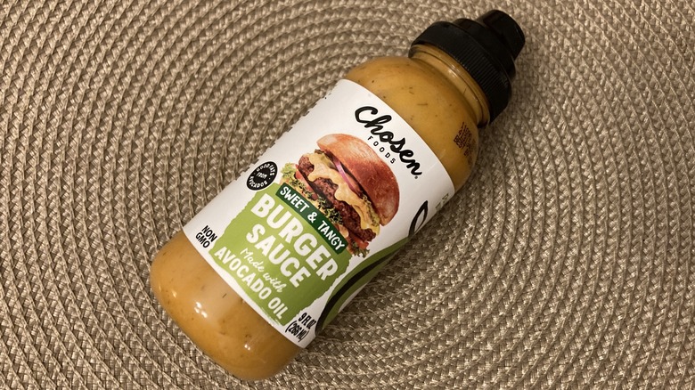 bottle of Chosen Foods burger sauce