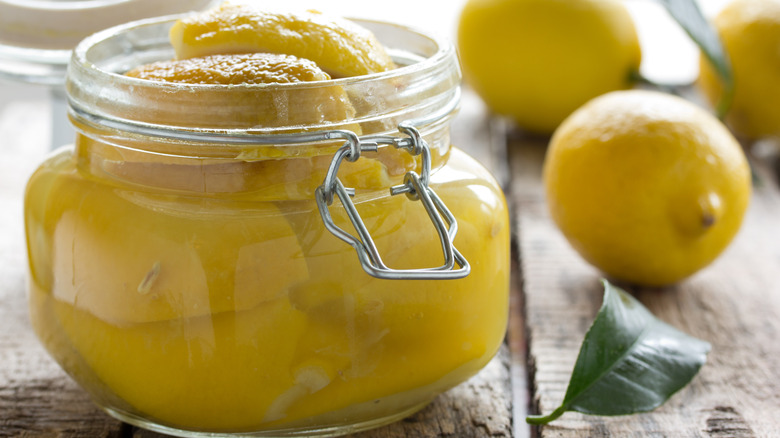 Jar of preserved lemons