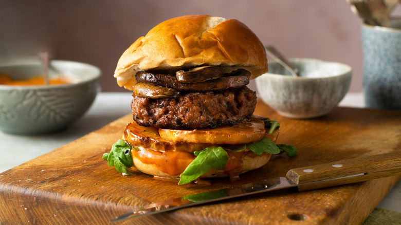 Beyond Meat Beyond Burger with mushroom