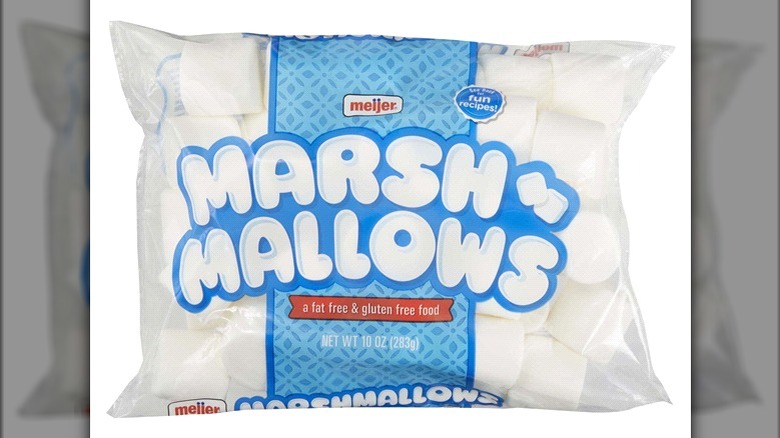 A bag of Meijer's marshmallows