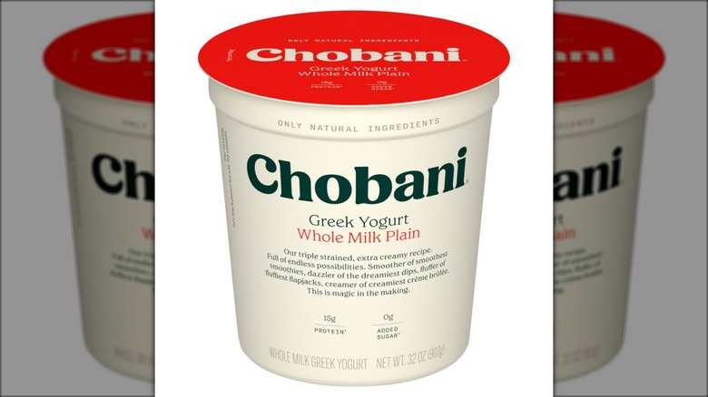 chobani plain yogurt