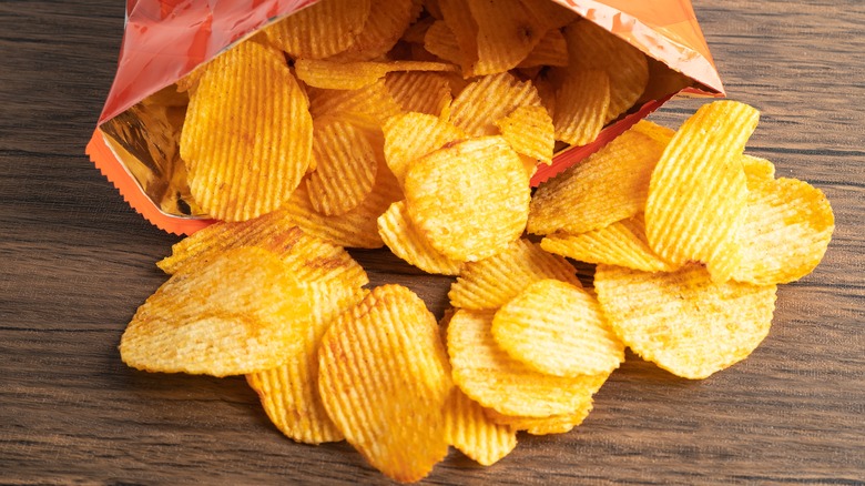 open bag of chips