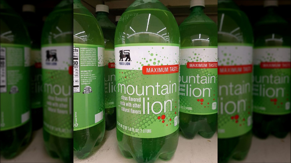 Mountain Lion soda bottles