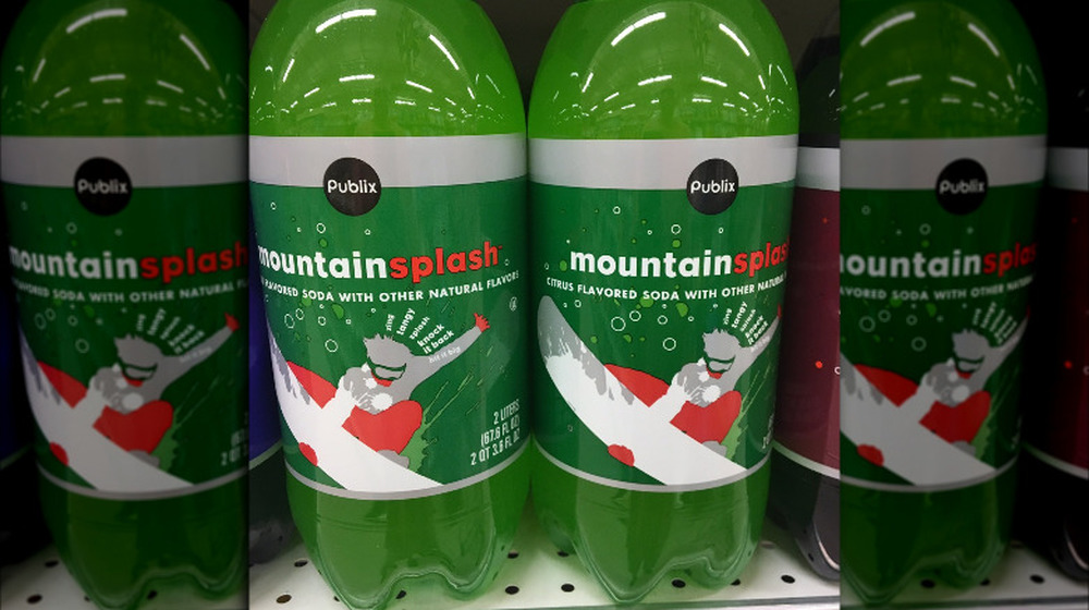 Mountain Splash soda bottles