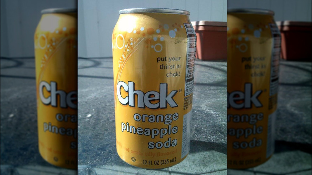 Chek Orange Pineapple Soda can