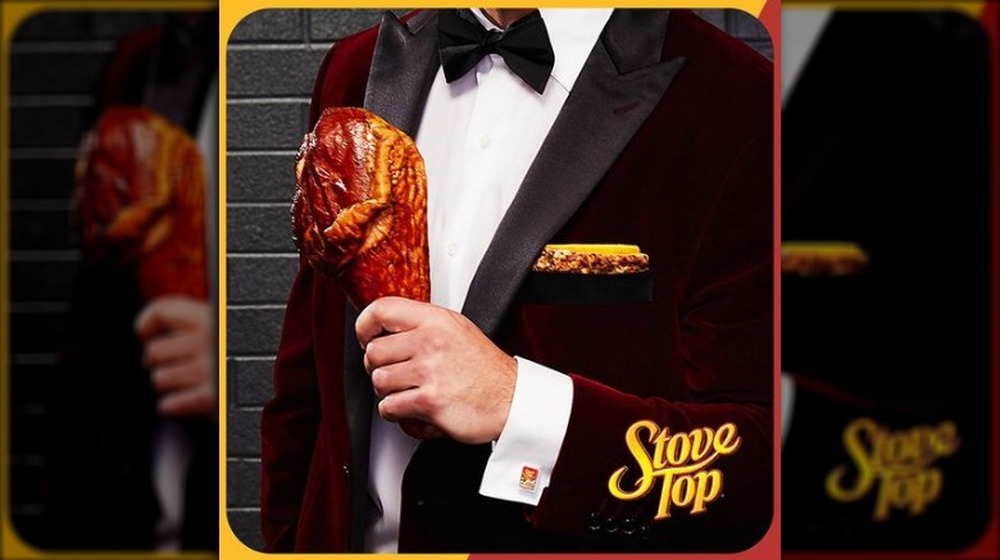 Stove top stuffing themed jacket