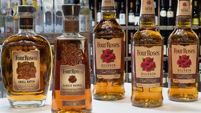 bottles of Four Roses bourbon