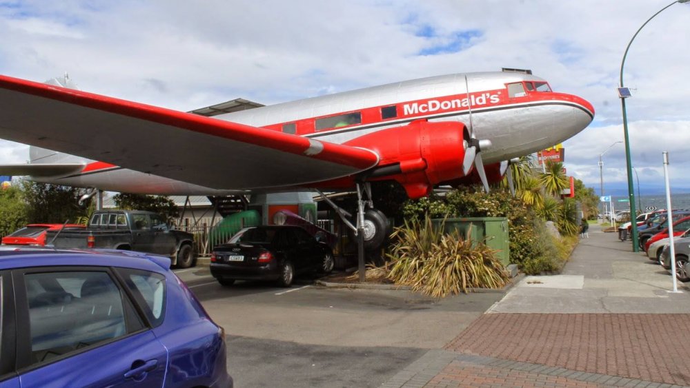 McDonald's inside a plane in Taupo, New Zealand