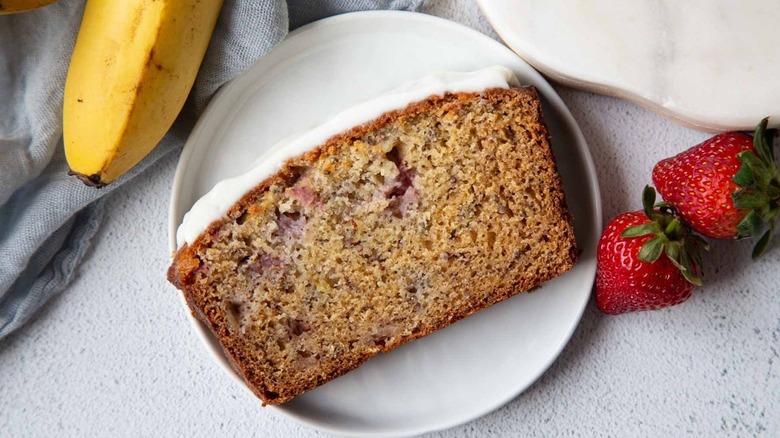 quick bread with white frosting