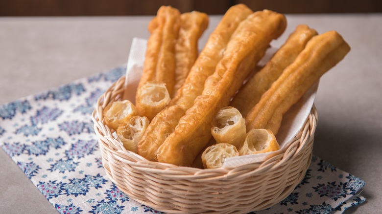 Youtiao, deep-fried doughnut sticks 