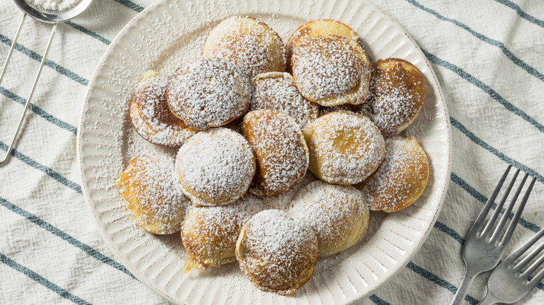 Plate of poffertjes 