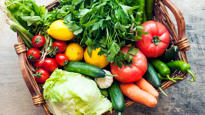 Basket of vegetables