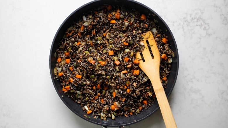 wild rice and vegetables