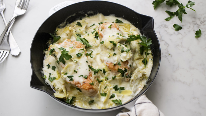 turkey tenderloins with artichoke sauce