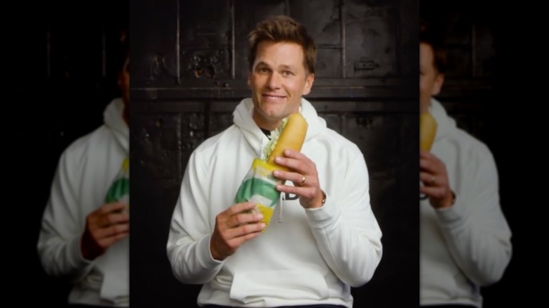 Tom Brady eating Subway Hero Bread