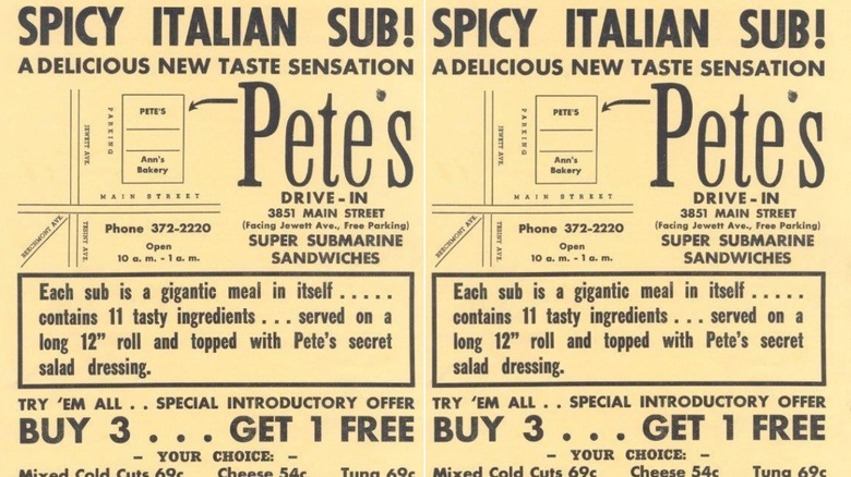 Ads for Pete's Super Sandwiches