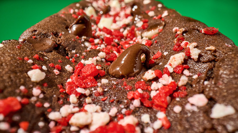 closeup of Subway chocolate holiday cookie