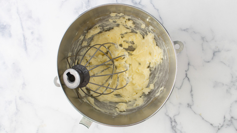 butter in metal bowl