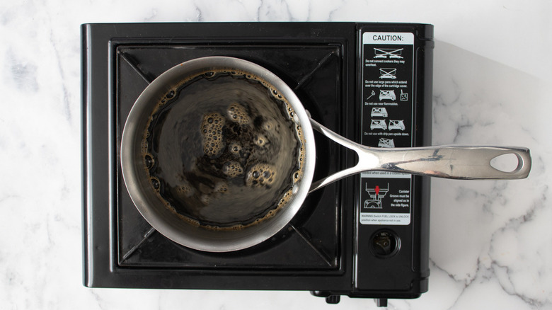 sukiyaki sauce in pot