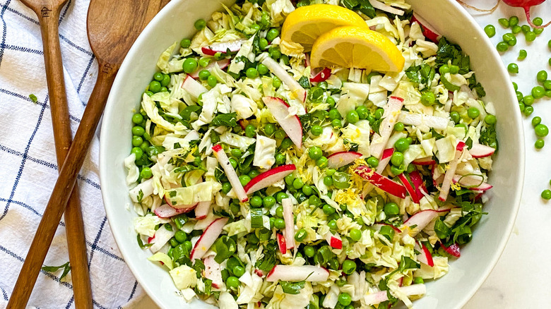 Summer Pea Salad Recipe in a bowl 