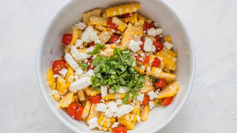 salad ingredients in bowl