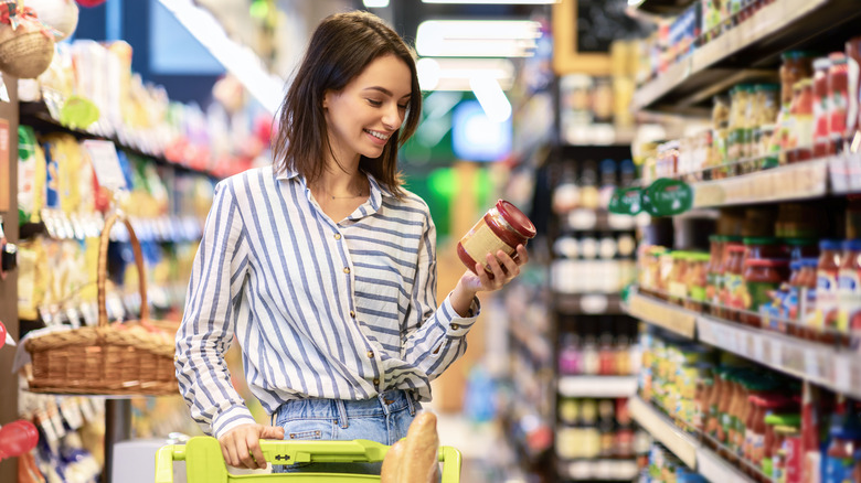 woman shopping at the grocery store