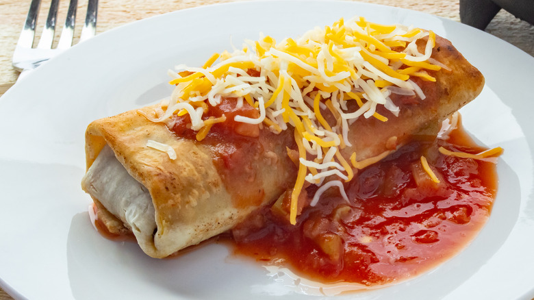 Burrito on a plate