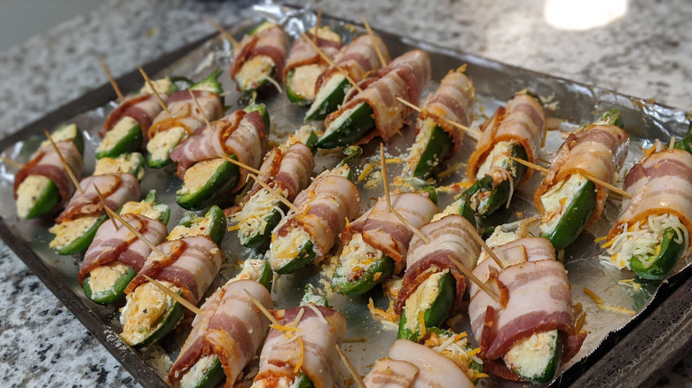 bacon wrapped jalapeno popper dish