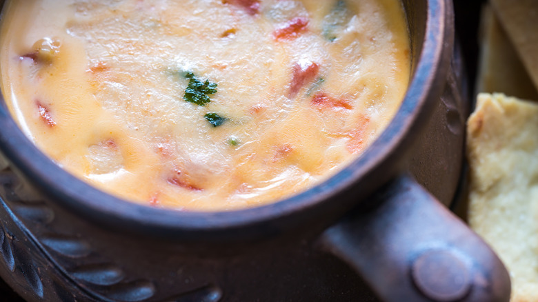 Bowl of queso dip