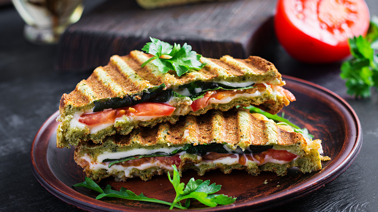 Panini on a plate