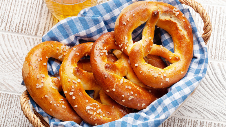 Soft Pretzels in basket