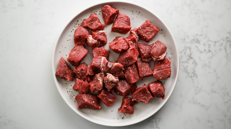 steak with salt and pepper