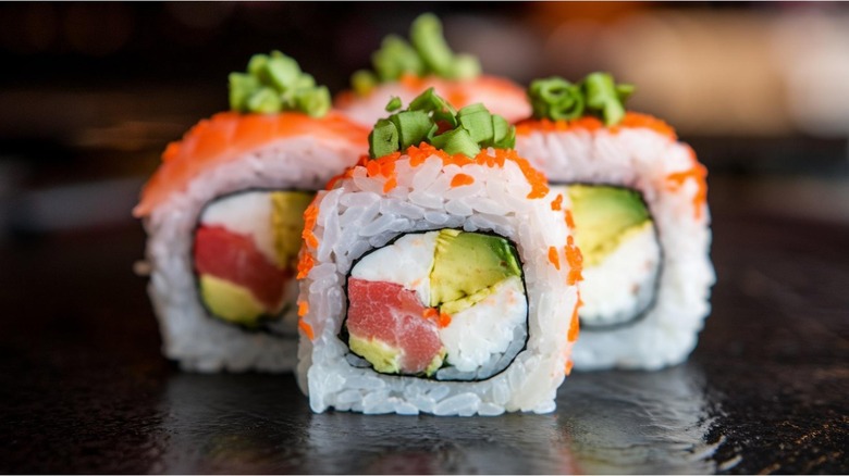 California roll with imitation crab