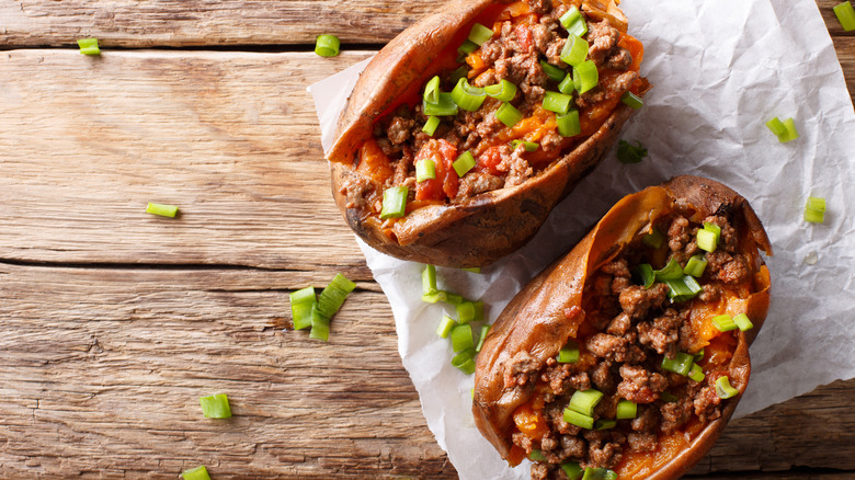 stuffed baked sweet potatoes