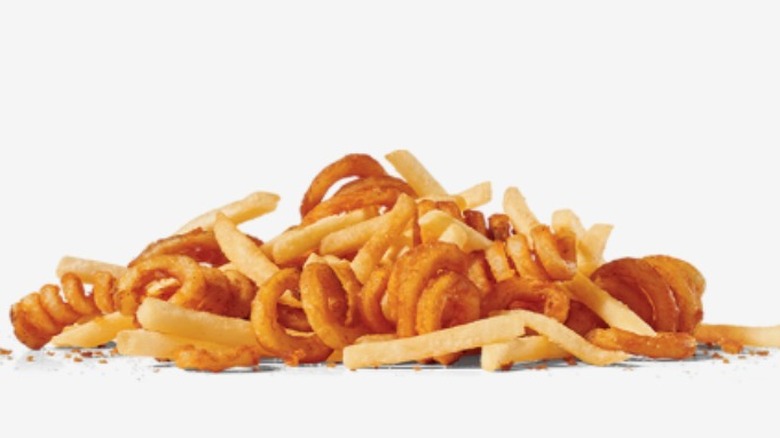 french fries and curly fries