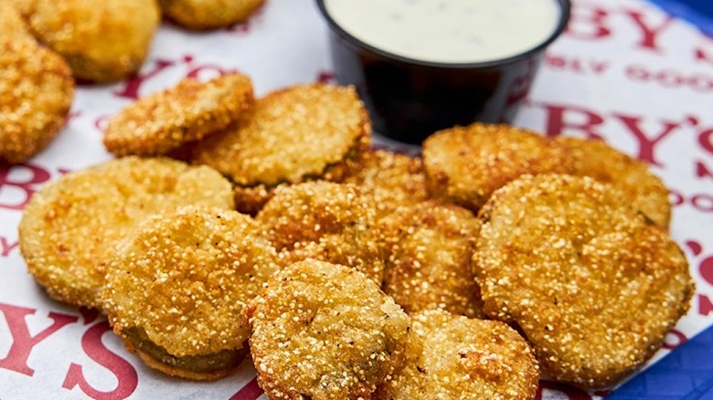 fried pickles with ranch dip