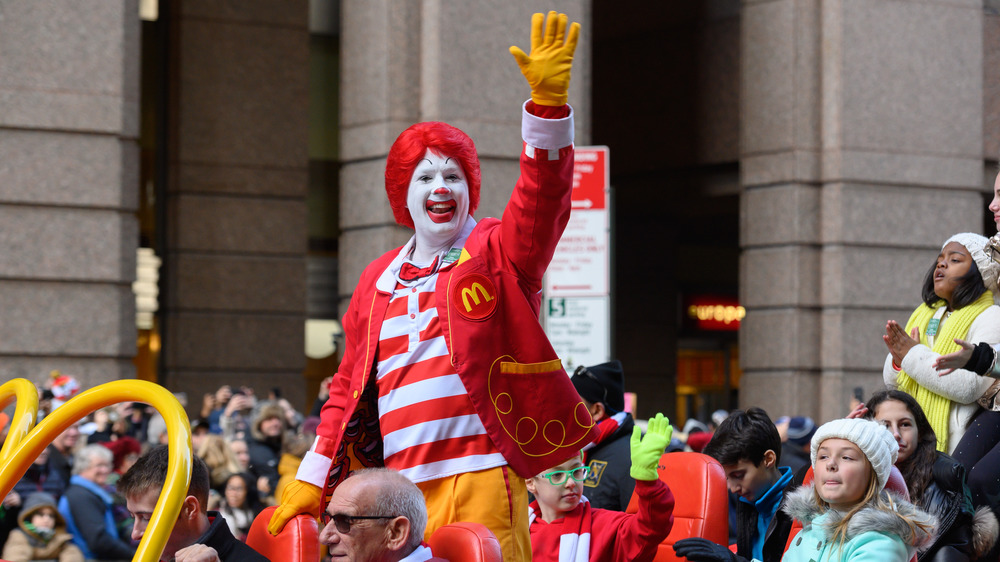 Ronald McDonald in a parade