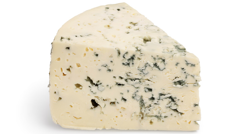 A block of blue cheese 