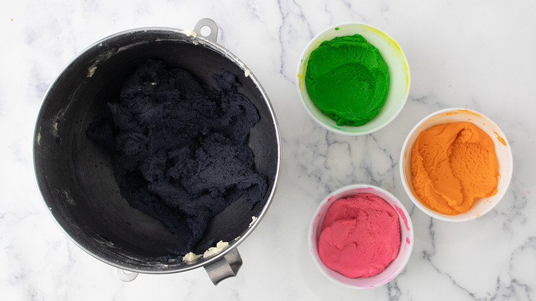 colored cookie dough