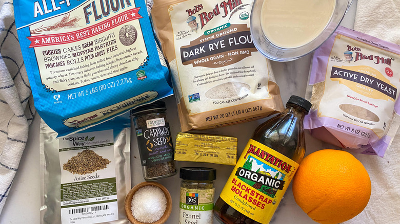 ingredients for limpa bread