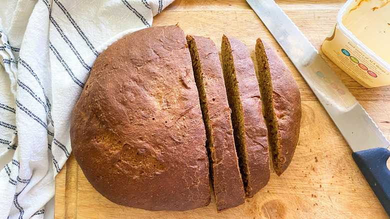 loaf of sliced limpa bread