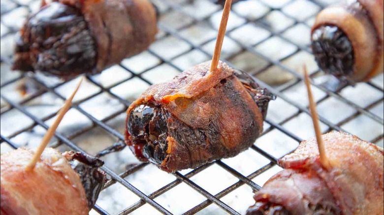 dates wrapped in bacon