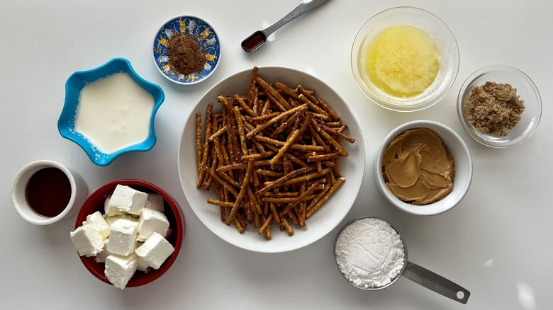 pretzels peanut butter and baking ingredients